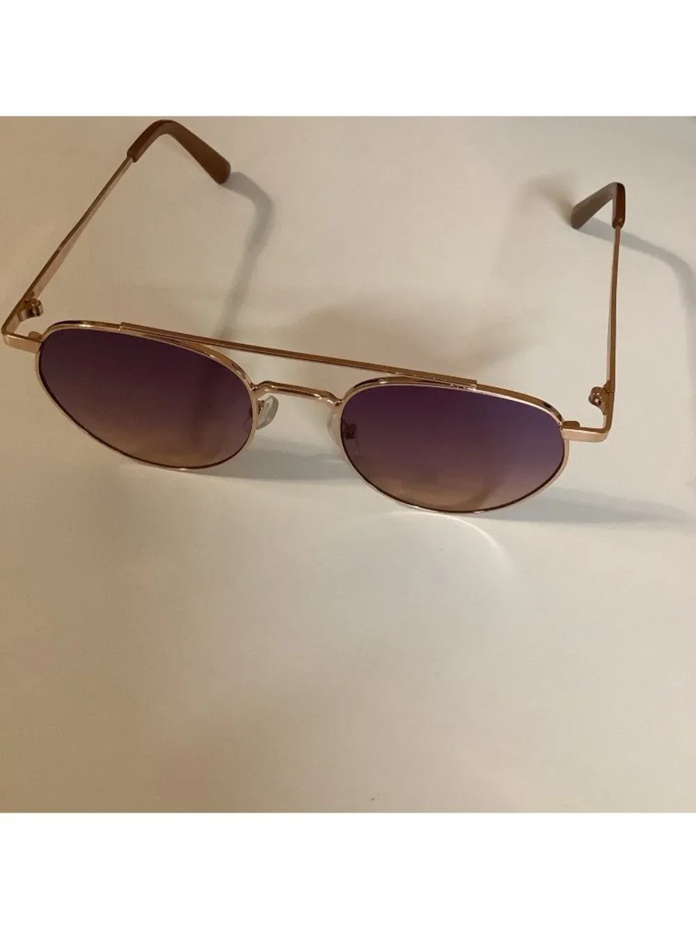 Women's Aviator Sunglasses Rose Gold  UVA/UVB Protection Multi Color Lenses Used